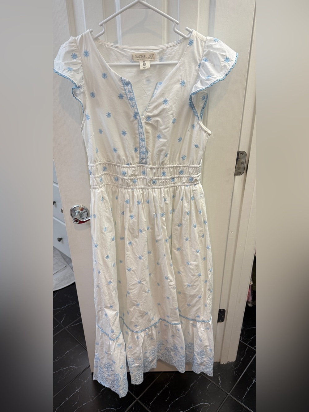 Rachel Zoe 100% Cotton Eyelet Maxi Dress - Picture 2 of 6